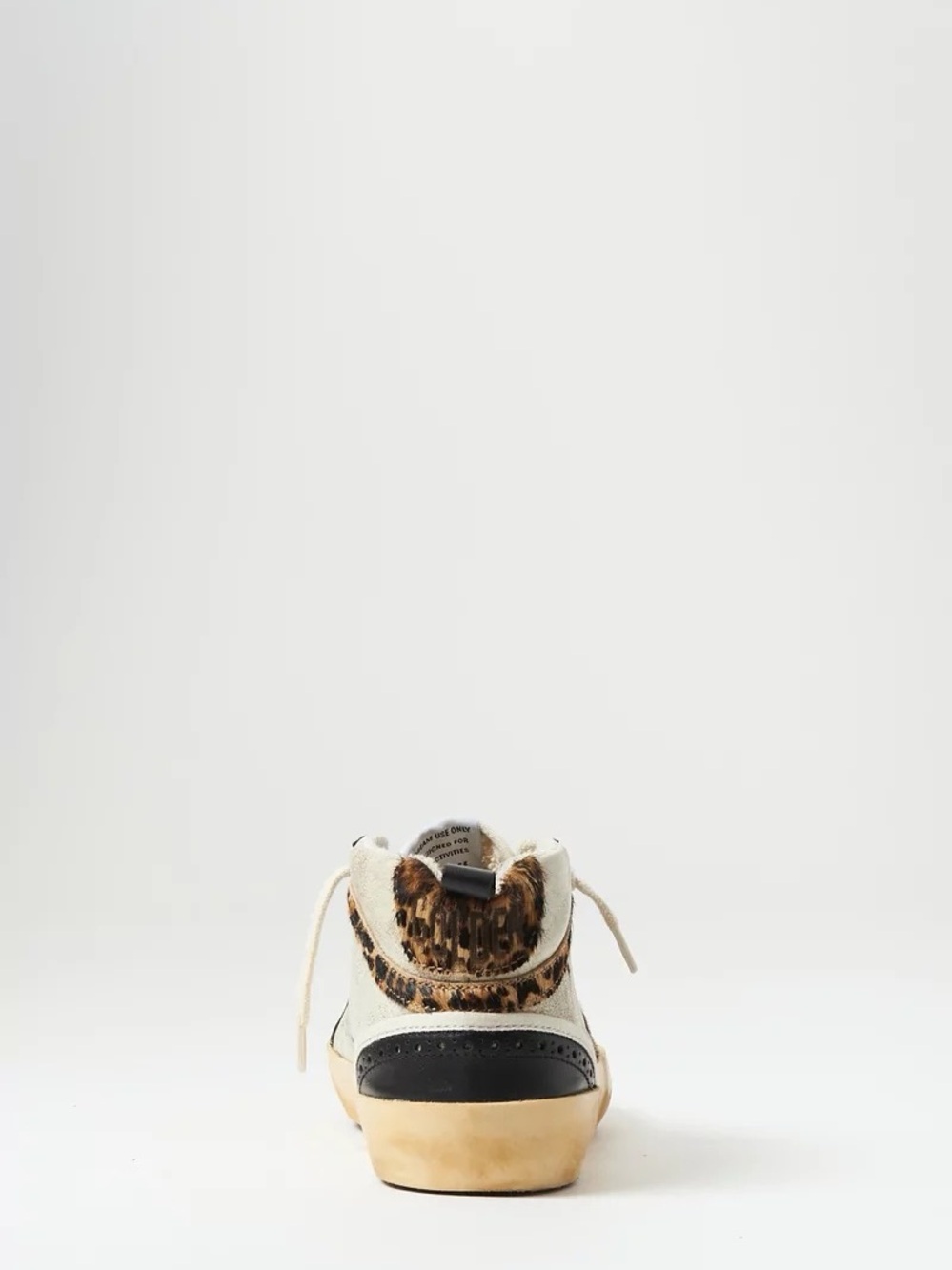 - Golden Goose Mid Star Sneaker in Tobacco, Black, & Beige Brown Leo BT - Picture 4 of 11